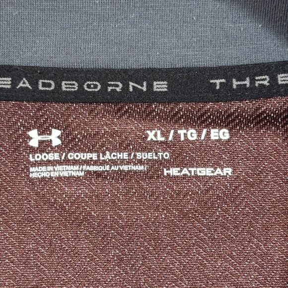 Under Armour Pullover Men's XL Burgundy Quarter 1/4 Zip HeatGear Threadborne - Picture 6 of 6
